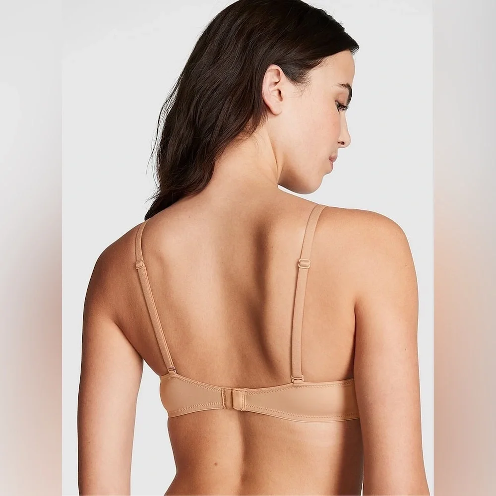 PINK Victoria’s Secret Vintage Super Push Up Bra In Nude Size 34A - Picture 2 of 11